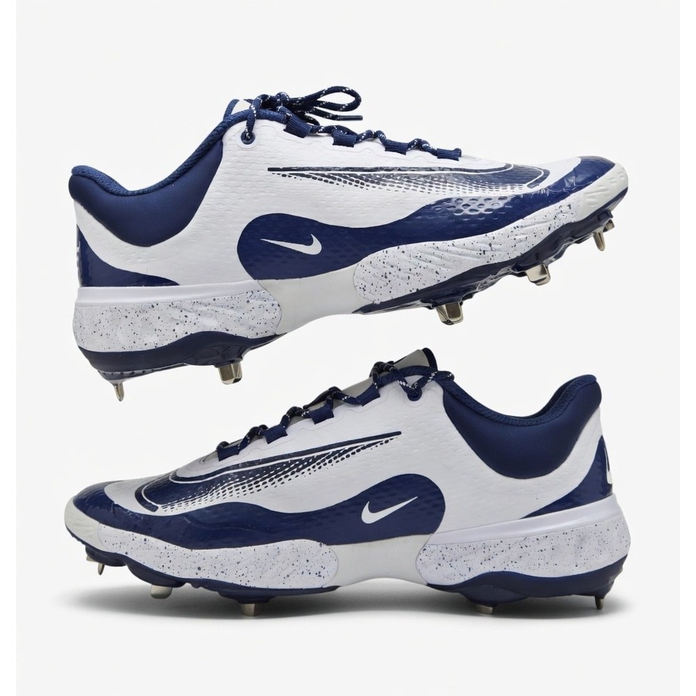 Nike Alpha Huarache Elite 4 Baseball Cleats White Navy Men's Size 16 NWOB